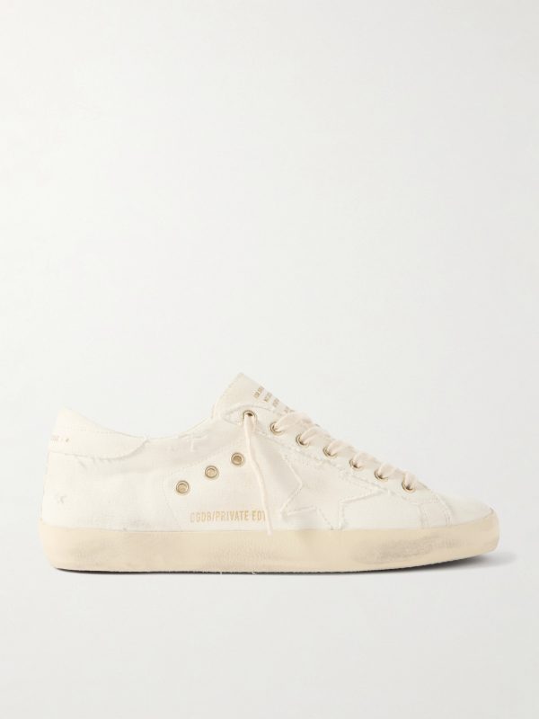 Super-Star Distressed Canvas Sneakers Super-Star Distressed Canvas Sneakers