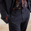 Straight-Leg Cotton-Blend Trousers - CU Straight-Leg Cotton-Blend Trousers - CU