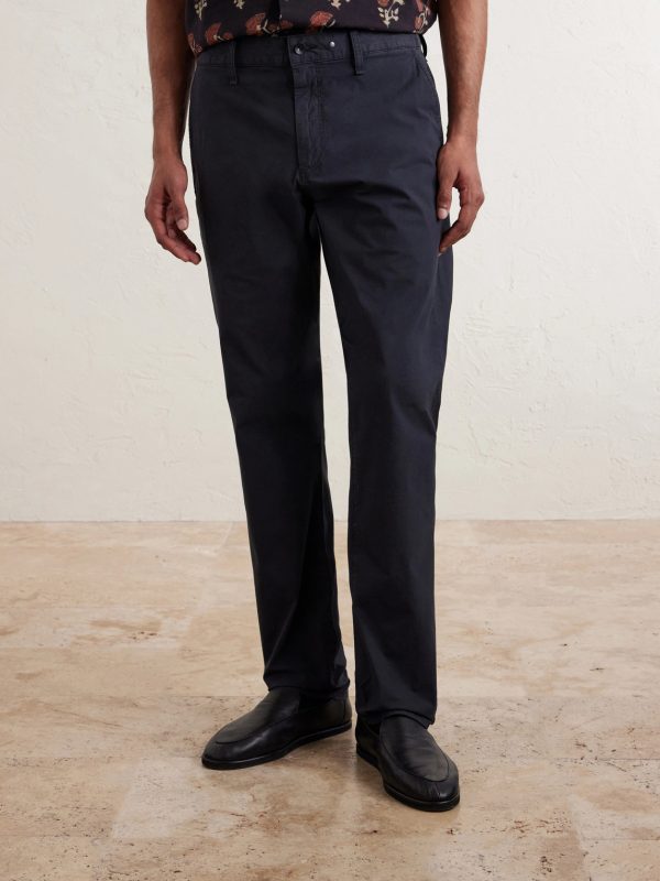 Straight-Leg Cotton-Blend Trousers - FR Straight-Leg Cotton-Blend Trousers - FR