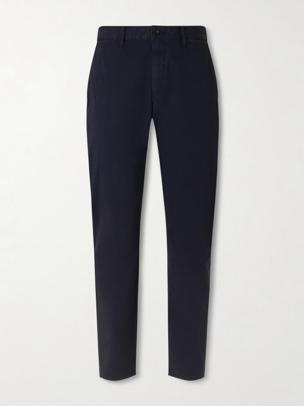 Straight-Leg Cotton-Blend Trousers Straight-Leg Cotton-Blend Trousers