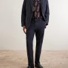Straight-Leg Cotton-Blend Trousers - OU Straight-Leg Cotton-Blend Trousers - OU