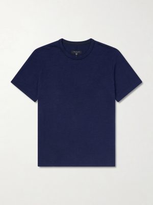 Classic Flame Embroidered Slub Cotton-Jersey T-Shirt Classic Flame Embroidered Slub Cotton-Jersey T-Shirt