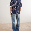 Avery Camp-Collar Floral-Print Voile Shirt - BK Avery Camp-Collar Floral-Print Voile Shirt - BK