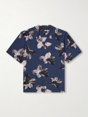 Avery Camp-Collar Floral-Print Voile Shirt Avery Camp-Collar Floral-Print Voile Shirt