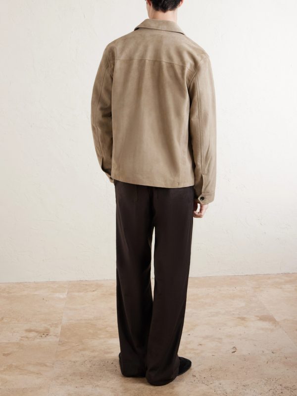 Dwight Pleated Suede Jacket - BK Dwight Pleated Suede Jacket - BK