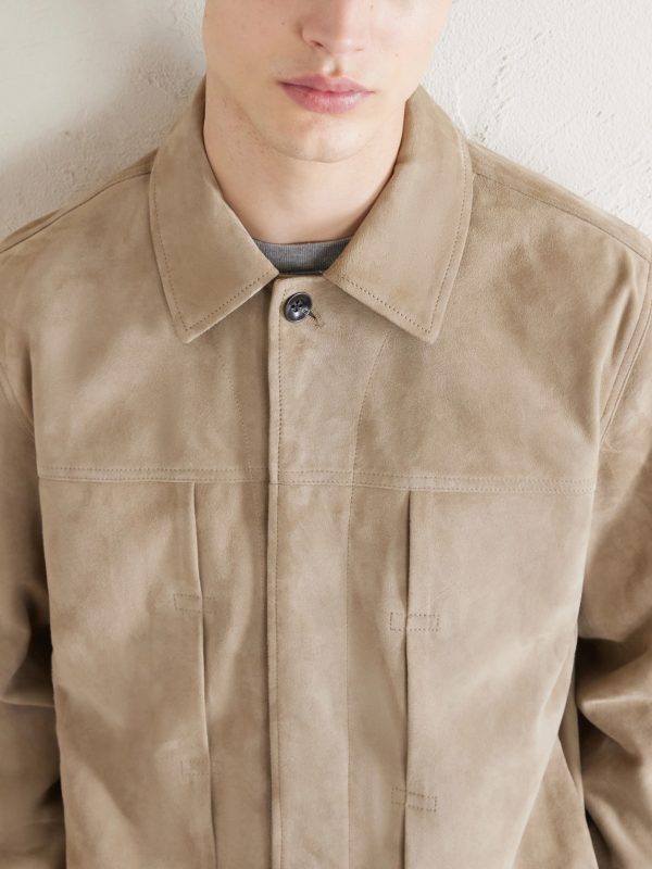 Dwight Pleated Suede Jacket - CU Dwight Pleated Suede Jacket - CU