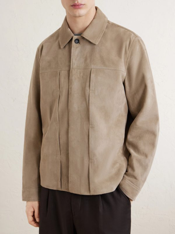Dwight Pleated Suede Jacket - FR Dwight Pleated Suede Jacket - FR