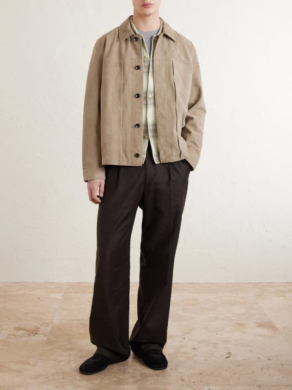 Dwight Pleated Suede Jacket - OU Dwight Pleated Suede Jacket - OU
