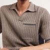 Johnny Crocheted Cotton-Blend Polo Shirt - CU Johnny Crocheted Cotton-Blend Polo Shirt - CU