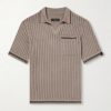 Johnny Crocheted Cotton-Blend Polo Shirt Johnny Crocheted Cotton-Blend Polo Shirt
