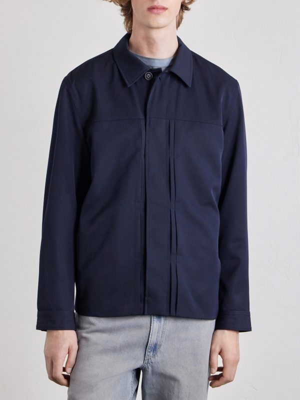 Dwight Pleated Wool-Gabardine Jacket - FR
