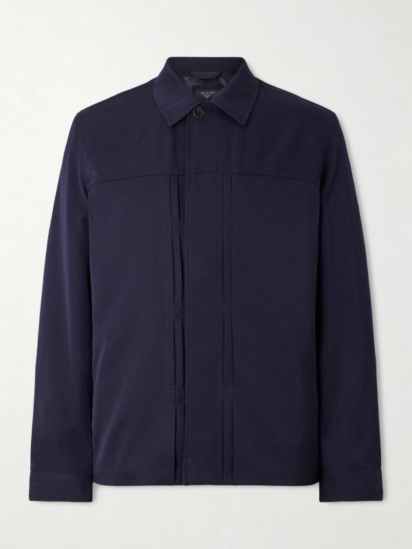 Dwight Pleated Wool-Gabardine Jacket