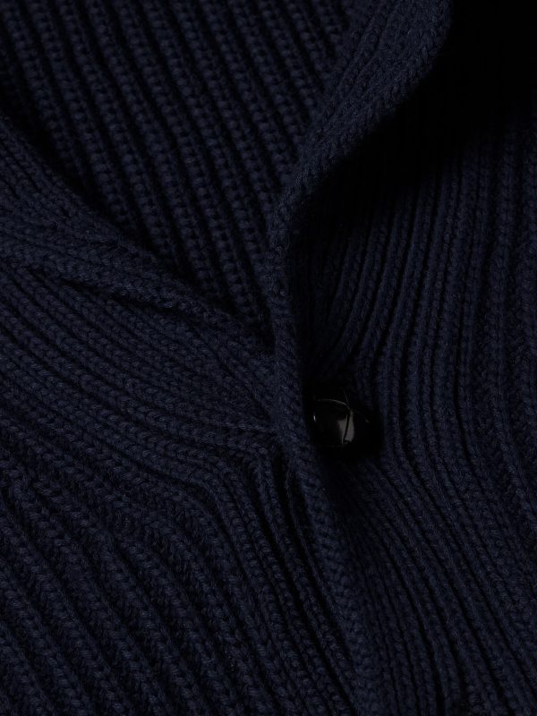 Shawl-Collar Ribbed Cotton and Cashmere-Blend Cardigan - CU