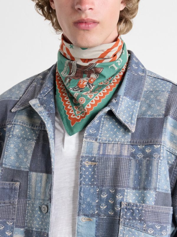 Western-Print Cotton Bandana - FR Western-Print Cotton Bandana - FR