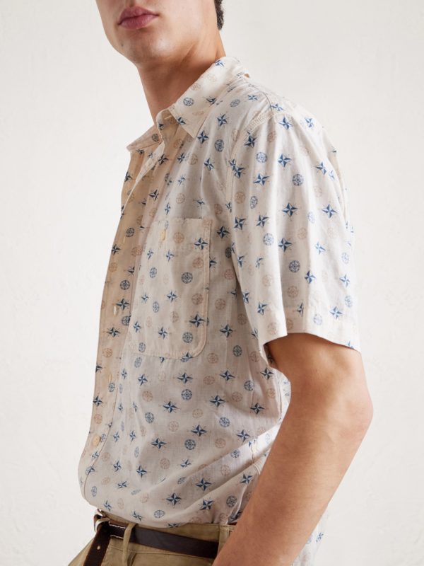 Printed Linen and Cotton-Blend Shirt - CU Printed Linen and Cotton-Blend Shirt - CU