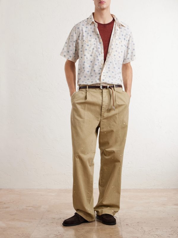 Printed Linen and Cotton-Blend Shirt - OU Printed Linen and Cotton-Blend Shirt - OU