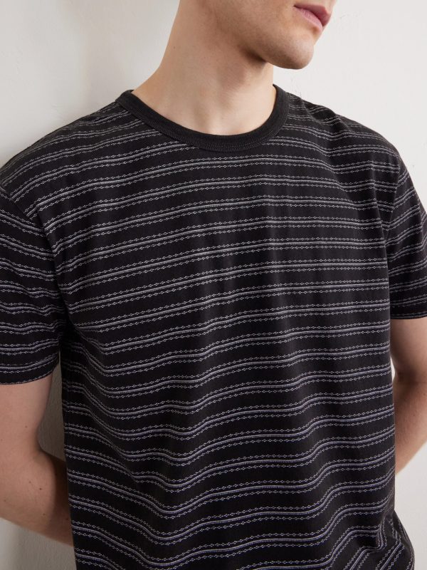 Striped Cotton-Jersey Jacquard T-Shirt - CU Striped Cotton-Jersey Jacquard T-Shirt - CU
