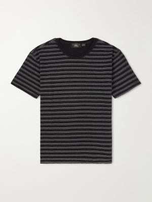 Striped Cotton-Jersey Jacquard T-Shirt