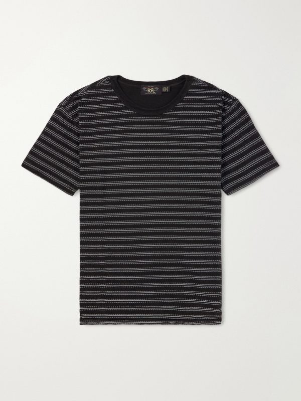 Striped Cotton-Jersey Jacquard T-Shirt Striped Cotton-Jersey Jacquard T-Shirt