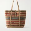 Murphy Medium Suede-Trimmed Woven Cotton Tote Bag Murphy Medium Suede-Trimmed Woven Cotton Tote Bag