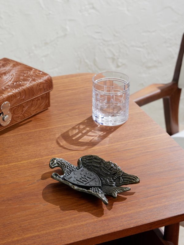 Eagle Logo-Embossed Brass Tray - OU