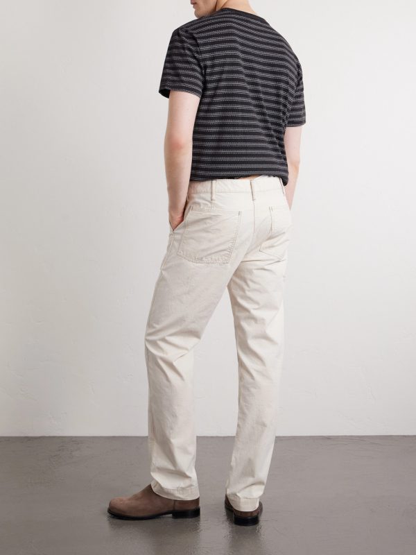Straight-Leg Paint-Splattered Cotton-Canvas Trousers - BK Straight-Leg Paint-Splattered Cotton-Canvas Trousers - BK