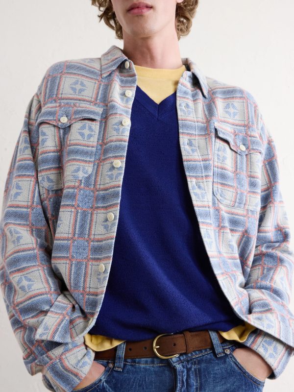 Horace Checked Cotton-Terry Shirt - CU Horace Checked Cotton-Terry Shirt - CU