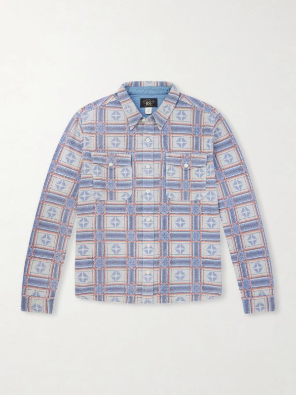 Horace Checked Cotton-Terry Shirt Horace Checked Cotton-Terry Shirt