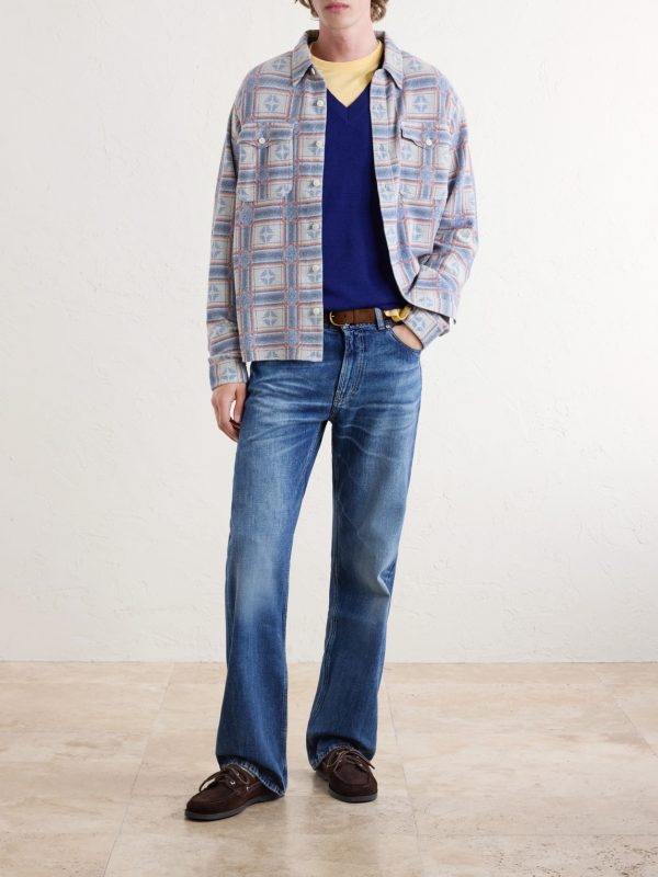 Horace Checked Cotton-Terry Shirt - OU Horace Checked Cotton-Terry Shirt - OU