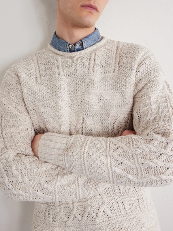 Cable-Knit Cotton, Linen and Silk-Blend Sweater - CU Cable-Knit Cotton, Linen and Silk-Blend Sweater - CU