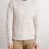 Cable-Knit Cotton, Linen and Silk-Blend Sweater - FR Cable-Knit Cotton, Linen and Silk-Blend Sweater - FR
