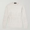 Cable-Knit Cotton, Linen and Silk-Blend Sweater Cable-Knit Cotton, Linen and Silk-Blend Sweater