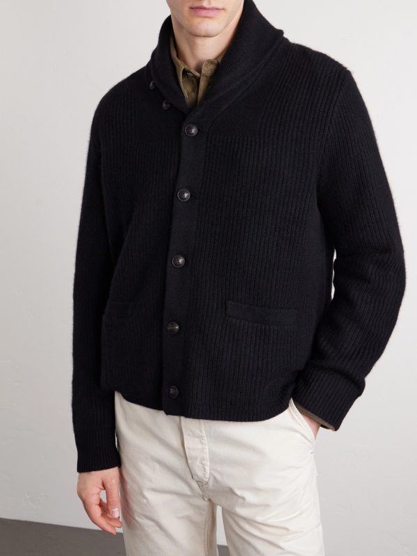 Shawl-Collar Cashmere Cardigan - FR