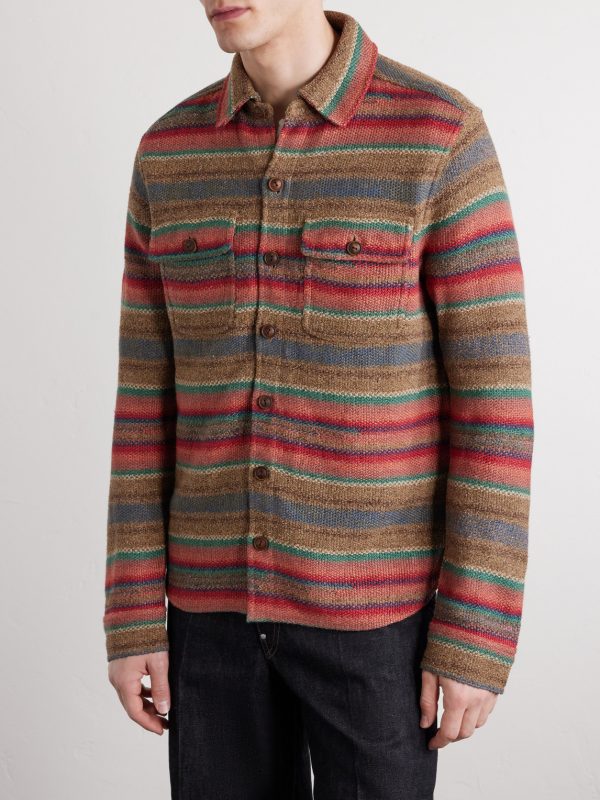 Matlock Striped Linen and Silk-Blend Shirt - FR Matlock Striped Linen and Silk-Blend Shirt - FR
