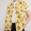Convertible-Collar Printed Linen and Cotton-Blend Shirt - CU
