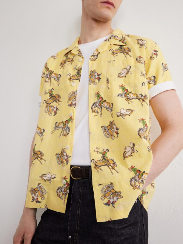 Convertible-Collar Printed Linen and Cotton-Blend Shirt - CU