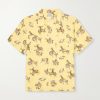 Convertible-Collar Printed Linen and Cotton-Blend Shirt