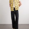 Convertible-Collar Printed Linen and Cotton-Blend Shirt - OU
