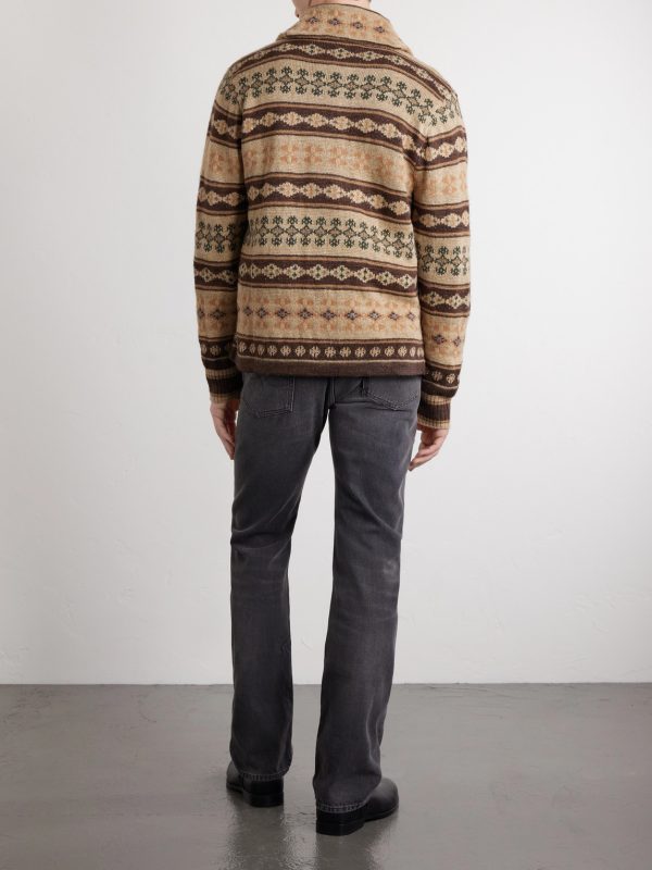 Linen, Silk and Wool-Blend Jacquard Cardigan - BK Linen, Silk and Wool-Blend Jacquard Cardigan - BK