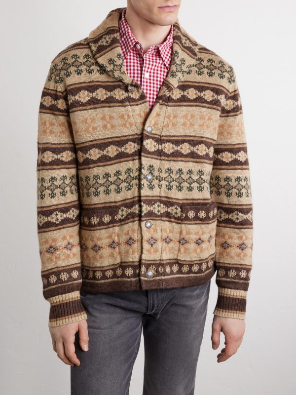 Linen, Silk and Wool-Blend Jacquard Cardigan - FR Linen, Silk and Wool-Blend Jacquard Cardigan - FR