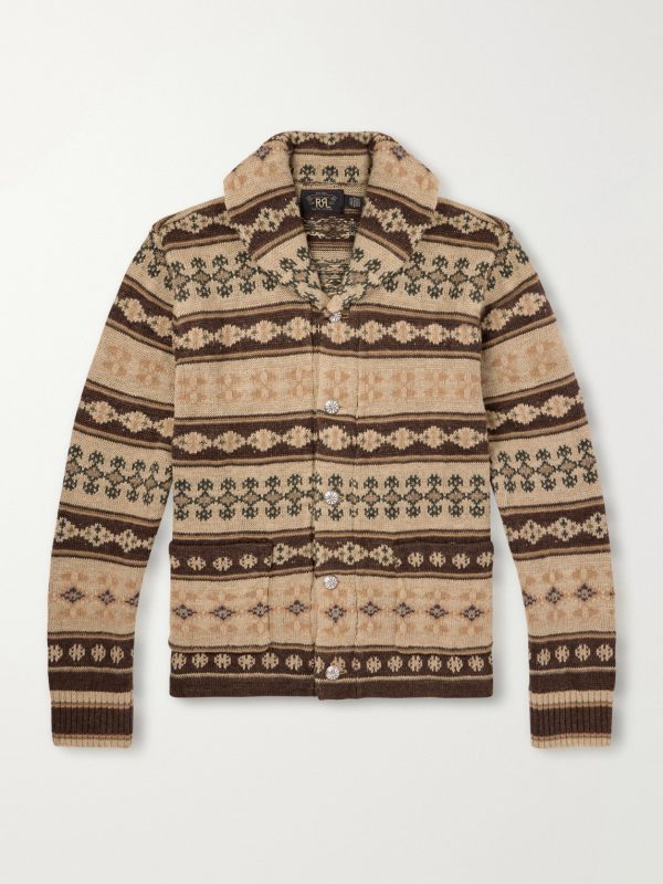 Linen, Silk and Wool-Blend Jacquard Cardigan Linen, Silk and Wool-Blend Jacquard Cardigan