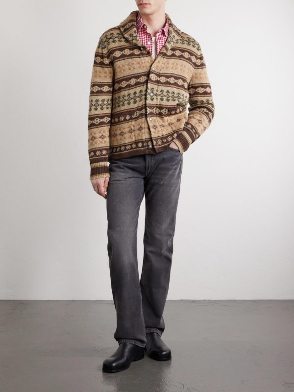 Linen, Silk and Wool-Blend Jacquard Cardigan - OU Linen, Silk and Wool-Blend Jacquard Cardigan - OU