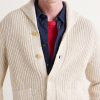 Shawl-Collar Cotton and Linen-Blend Cardigan - CU Shawl-Collar Cotton and Linen-Blend Cardigan - CU