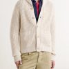 Shawl-Collar Cotton and Linen-Blend Cardigan - FR Shawl-Collar Cotton and Linen-Blend Cardigan - FR