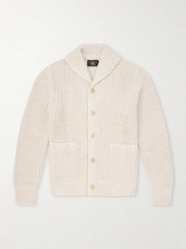 Shawl-Collar Cotton and Linen-Blend Cardigan Shawl-Collar Cotton and Linen-Blend Cardigan