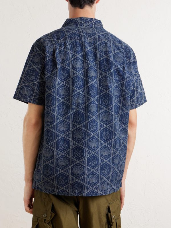Printed Linen and Cotton-Blend Shirt - BK Printed Linen and Cotton-Blend Shirt - BK