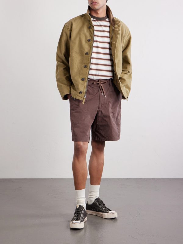 Fatigue Straight-Leg Cotton-Blend Shorts - OU Fatigue Straight-Leg Cotton-Blend Shorts - OU