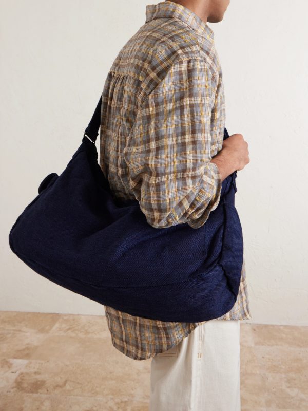 Sashiko Denim Messenger Bag - FR Sashiko Denim Messenger Bag - FR