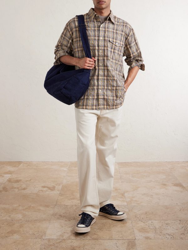 Sashiko Denim Messenger Bag - OU Sashiko Denim Messenger Bag - OU