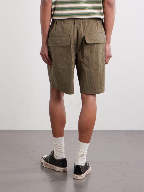 Fatigue Straight-Leg Cotton-Blend Shorts - BK Fatigue Straight-Leg Cotton-Blend Shorts - BK